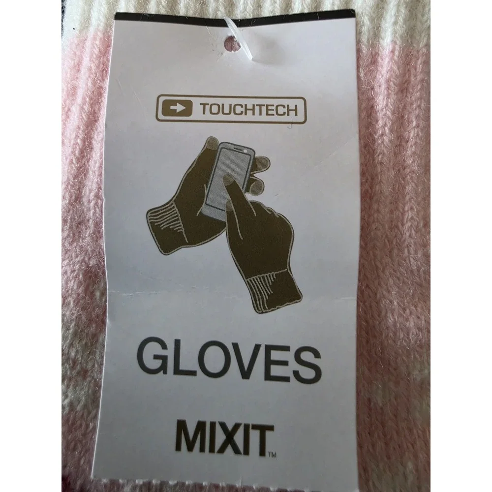 MIXIT Women's Pink‎ Geometric Gloves New With Tags